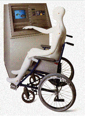 NCR ATM with wheelchair user picture 
1