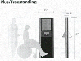 Miko Plus Freestanding Kiosk Line 
Drawing
