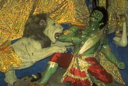 Mahishasura and Lion