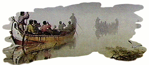 Canoes in Fog - Lake Superior