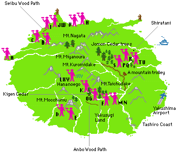 map of Yakushima island