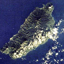 Satellite image of Dominica