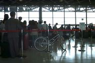 a bicycle in Narita airport