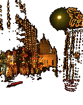 Durga fest street lights