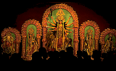 View of Durga Puja shrine