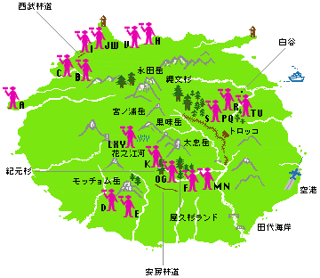 map of Yakushima island